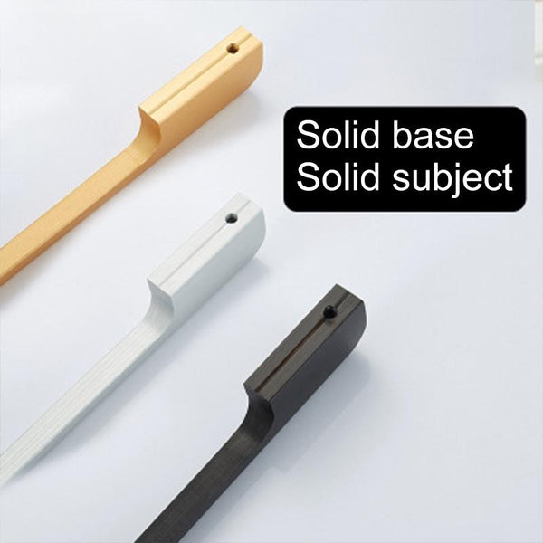 2PCS 2049-160 Drawer Cabinet Door Aluminum Alloy Handle Straight Door Handle(Black)