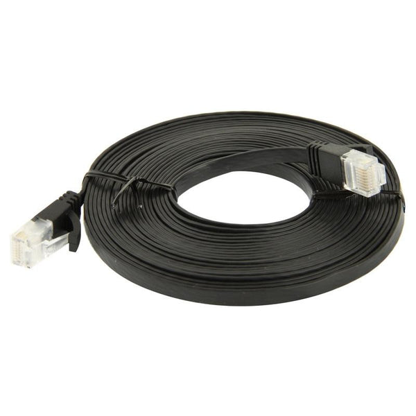 CAT6 Ultra-thin Flat Ethernet Network LAN Cable, Length: 5m(Black)
