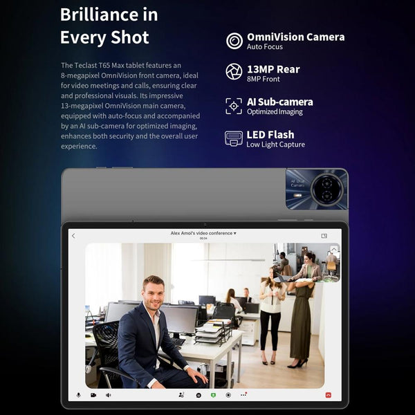 Teclast T65 Max Tablet PC 13 inch, 8GB+256GB,  Android 14 MediaTek Helio G99 Octa Core, 4G LTE Dual SIM