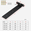 5mm Thick Triangular Bracket Bookshelf Partition Plate, Style: 200mm Black