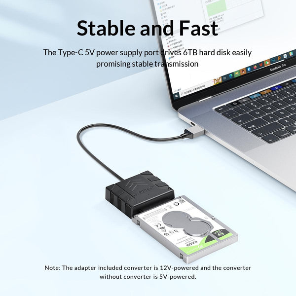 ORICO UTS1 USB 3.0 2.5-inch SATA HDD Adapter with 12V 2A Power Adapter, Cable Length:0.3m(AU Plug)
