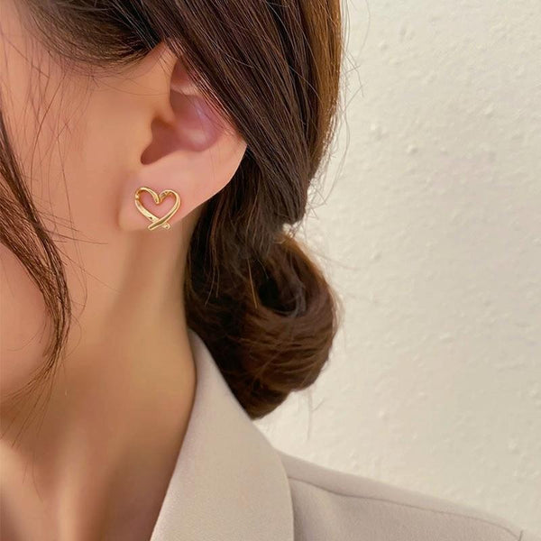 Shell Double Layer Earrings with Diamond Earrings, Color: EH1207