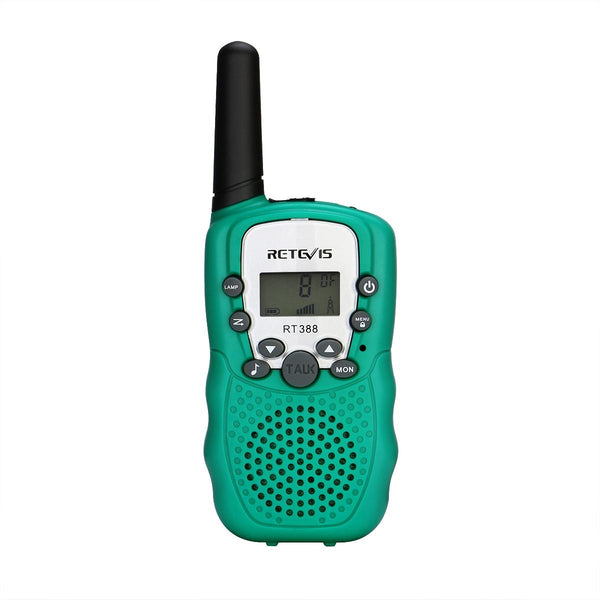 1 Pair RETEVIS RT388 0.5W EU Frequency 446MHz 8CHS Handheld Children Walkie Talkie(Green)