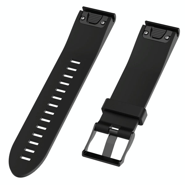 For Garmin Fenix5 (22mm) Silicone Watch Band(Black)