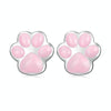 SCE1516-A Sterling Silver S925 Cute Cat Claw Platinum Plated Stud Earrings