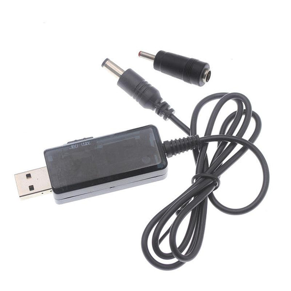 KWS-912V USB Boost Converter DC 5V to 9V / 12V Converter Cable + 3.5x1.35mm Plug Set