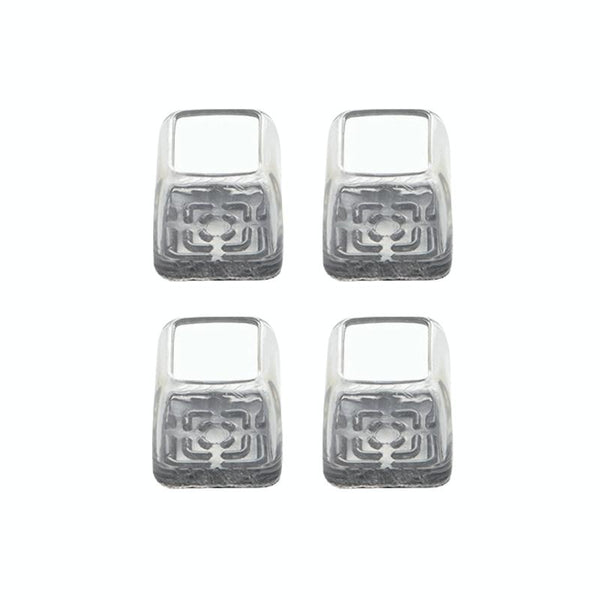 4pcs / Set Thickened Wear-Resistant Table And Chair Leg Covers Household Quiet Non-Slip Stool Foot Protector, Style: Small Square Transparent
