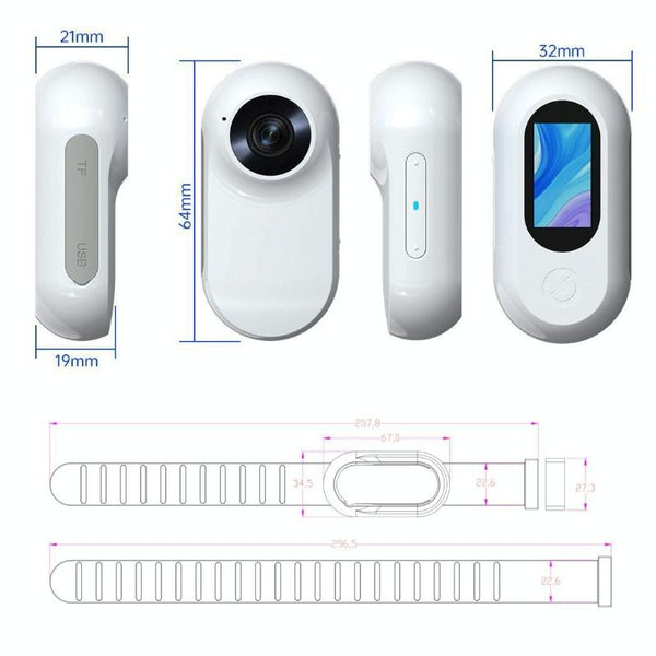 Magnetic Thumb Camera Portable HD Camera For Outdoor Cycling, Model: Standard+Pet Silicone Collar