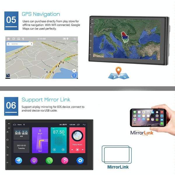 A2799 10 Inch Android WiFi 2+32G Central Control Large screen Universal Car Navigation Reversing Video Player, Style:Standard+12Lights Camera