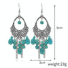 2pcs/set Necklace + Earrings Natural Turquoise Accessories Ladies Jewelry
