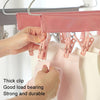 Multi Clip Portable Fabric Clothes Hanger Multifunctional Folding Fabric Clothes Clip Hangers, Color: Lattice