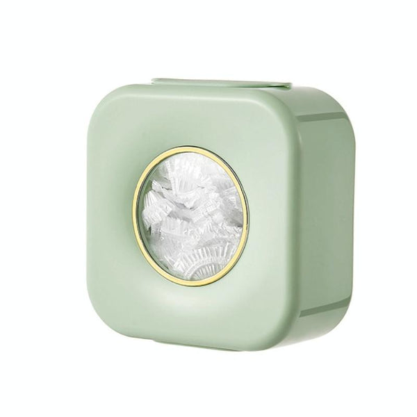 Large Capacity Kitchen Cling Wrap Organiser Wall Mounted Shower Cap Storage Shelf(Green)