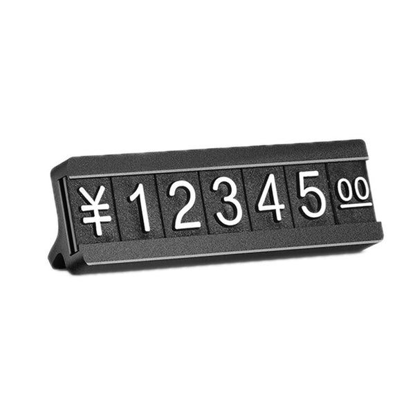 Metal Digital Grain Price Display Micro Standing Plate, Size: Single Layer(Black)