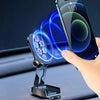 D11 Magnetic Folding Car Phone Holder Rotatable Dashboard Stick-On Navigation Stand(Black Gloosy)