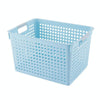 Plastic Storage Basket Desktop Sundry Organizer Frame Toys Kitchen Snacks Storage Box, Style: Deep Large Blue
