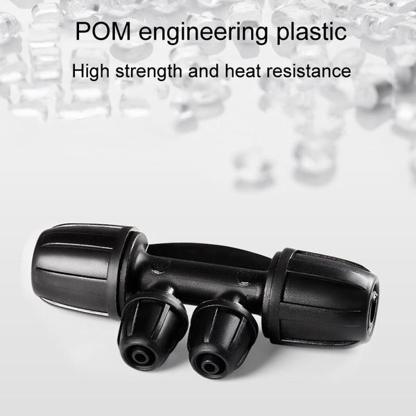 2pcs 8/11 To 4/7 Dual Locking Reducer Drip Irrigation Fittings Gardening Hose Sprinkler Connector, Model: 3 Way