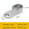 2pcs Wardrobe Closet Rod End Support Bracket Alloy Holder Hardware Furniture Accessories, Style: Thickened