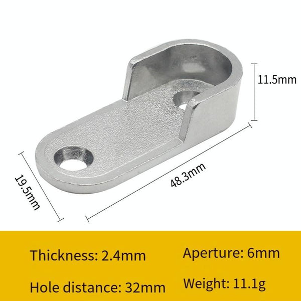 2pcs Wardrobe Closet Rod End Support Bracket Alloy Holder Hardware Furniture Accessories, Style: Thickened