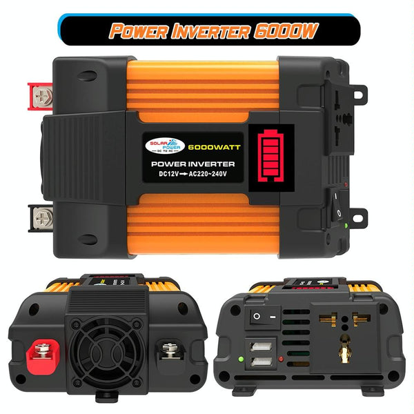 Little Wasp 12V to 110V 6000W Car Power Inverter with LED Display & Dual USB