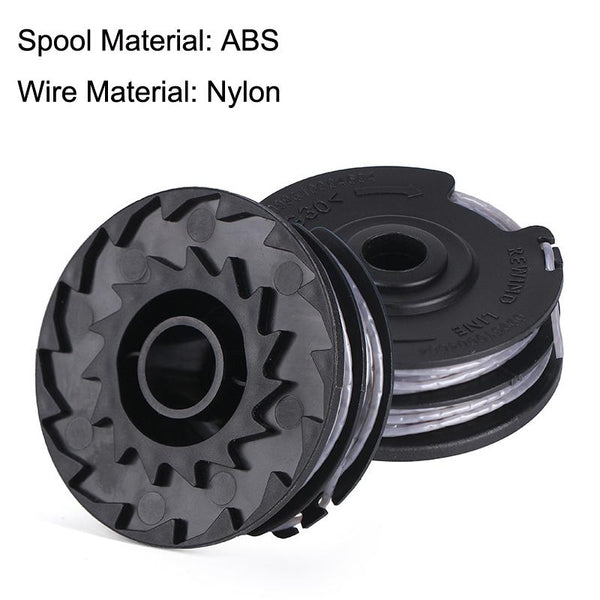 Lawnmower Nylon Double Layer Mowing Line Playing Rope Spool Replaces Greenworks(Black)