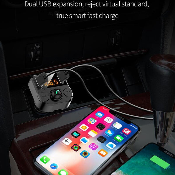 BT36B Car Bluetooth MP3 Music Player Car FM Transmitter Phone Hands-Free(Black Standard)