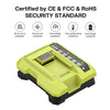 36-40V Tool Cutting Machine Battery Charger, For RYOBI PO401 / PO403 / PO400, Plug: UK