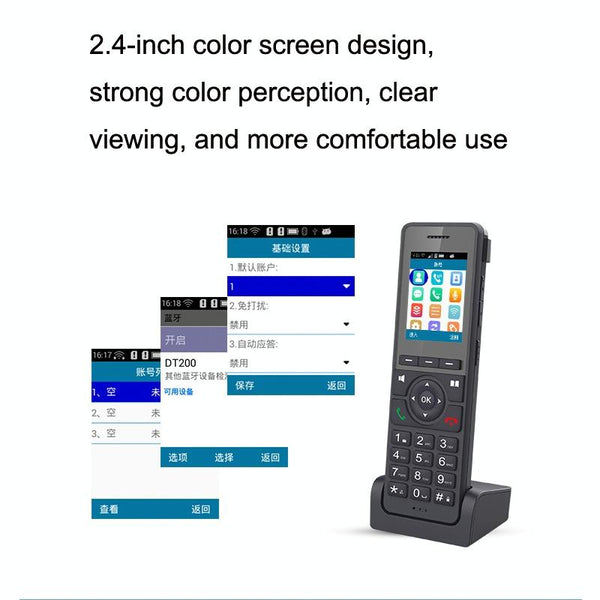 S07 Mobile Handheld WIFI Wireless Phone IP VOIP SIP Phone Support 4G Charging Base Network Phone
