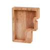 Wooden English Alphabet Piggy Bank Transparent Acrylic Piggy Bank(F)