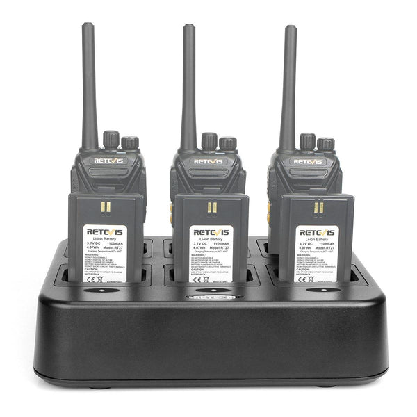 RETEVIS RTC27 Multi-function Six-Way Walkie Talkie Charger for Retevis RT27, US Plug