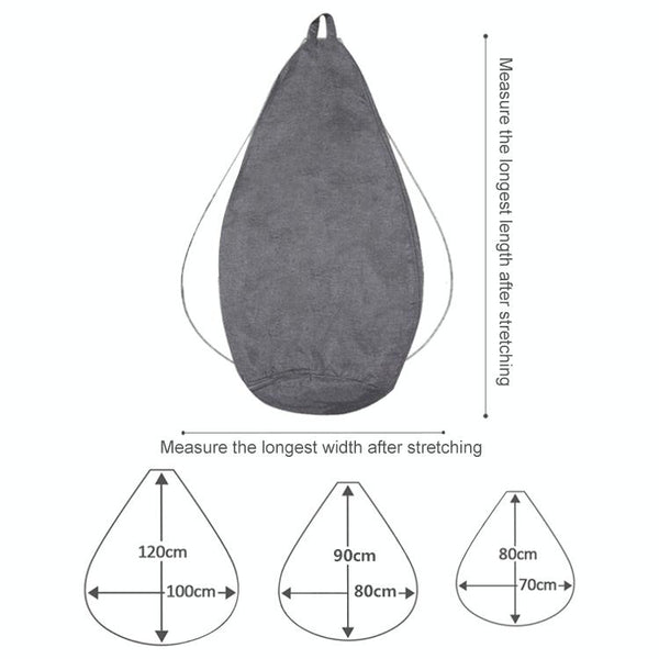 Lazy Sofa Bean Bag Chair Fabric Cover, Size:100 x 120cm(Dark Gray)