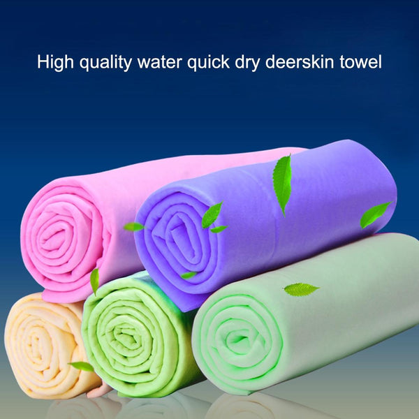 KANEED Synthetic Chamois Drying Towel Super Absorbent PVA Shammy Cloth for Fast Drying of Car, Size: 43 x 32 x 0.2cm(Yellow)