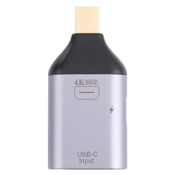 2 in 1 4K 60Hz Mini DP Male to USB-C / Type-C Charging + USB-C / Type-C Female Adapter
