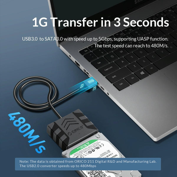 ORICO UTS1 USB 3.0 2.5-inch SATA HDD Adapter, Cable Length:0.3m
