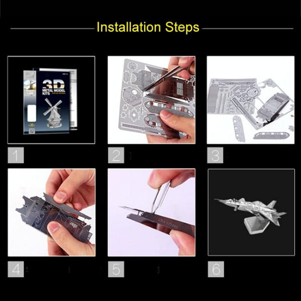 1908 T-shaped Cars 3D Three-dimensional Metal Car Assembly Model DIY Puzzles Toy