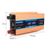 Carmaer Modified Sine Wave 24V to 220V 1200W Car Multi-function Double Digital Display Inverter Household Power Converter