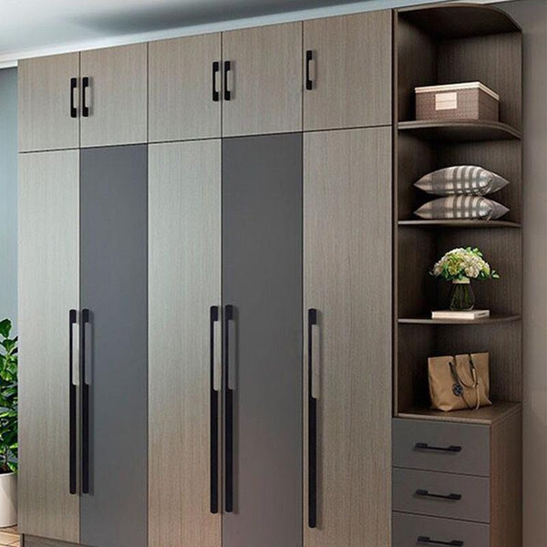 2049-128 Drawer Cabinet Door Aluminum Alloy Handle Straight Door Handle(Silver)