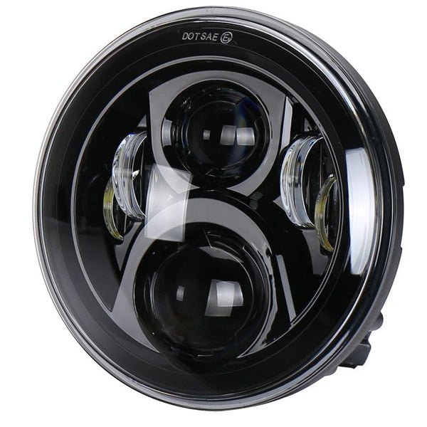 7 inch Round LED Motorcycle Headlight Modified Spotlight for Honda(Black)
