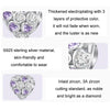 SCC2451 Sterling Silver S925 Heart Zirconia Infinity Symbol White Gold Plated Bracelet Beads