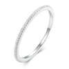 BSR343 Sterling Silver S925 Textured Versatile Slim Silver Ring(No.6)