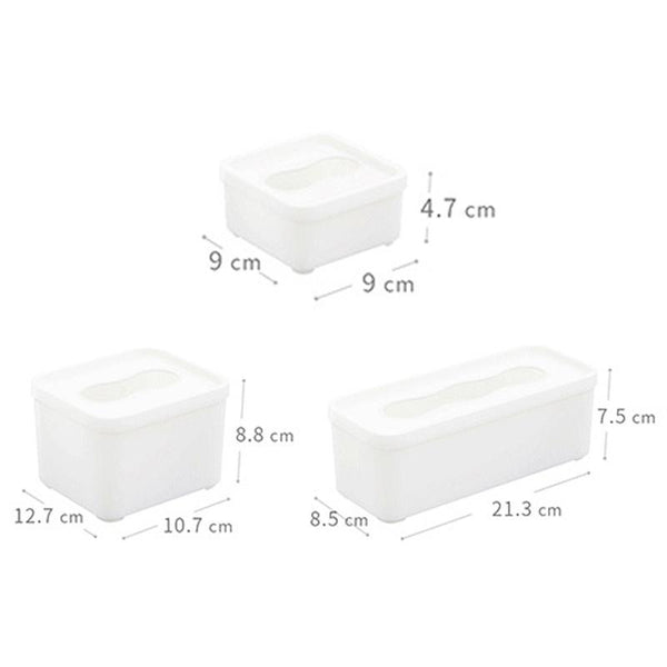 3 PCS Wall Mounted Large Opening Gloves Mask Small Object Storage Box, Style: Small Square