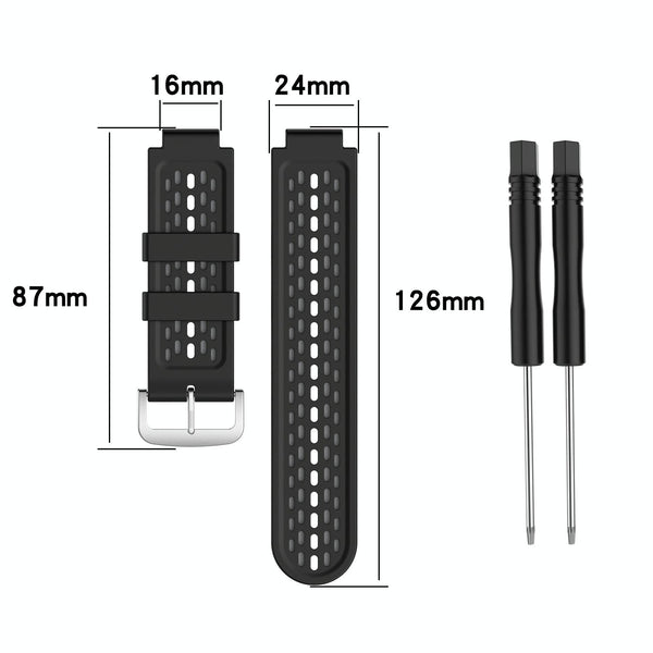 For Garmin Approach S2 / S4 Two-color Silicone Watch Band(Black Grey)