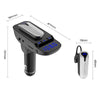 ER9 2 in 1 Hands-Free Calling Car Kit Wireless Bluetooth Headset Dual USB Charger FM Transmitter MP3 Music Player