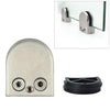 8-12mm Flat Bottom Matte Polished  201 Stainless Steel Fixed Clip Railing Glass Wood Layer Board Clamp Bracket
