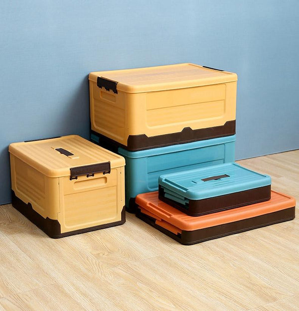 Foldable Book Box Plastic Storage Box, Color: S Banana Yellow