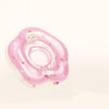 Cute Cartoon Chick Pattern Transparent PVC Adjustable Inflatable Baby Swimming Float Ring Neck Ring(Pink Medium)