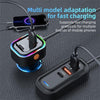 K5 3 USB Fast Charging Car Charger 66W Extension Cord Design 5 Ports Charging Adapter