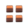4pcs / Set Thickened Wear-Resistant Table And Chair Leg Covers Household Quiet Non-Slip Stool Foot Protector, Style: Small Rectangular Light Brown