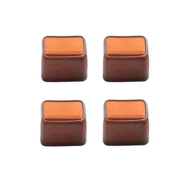4pcs / Set Thickened Wear-Resistant Table And Chair Leg Covers Household Quiet Non-Slip Stool Foot Protector, Style: Small Rectangular Light Brown