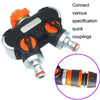 Garden Irrigation And Watering One Pass Two Faucet Water Divider With Thread European Connector