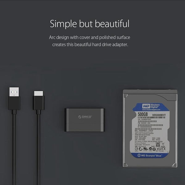ORICO 20UTS-U3 USB 3.0 to SATA Hard Drive Adapter Cable Converter for 2.5 inch HDD / SSD, Support OTG Function(Black)